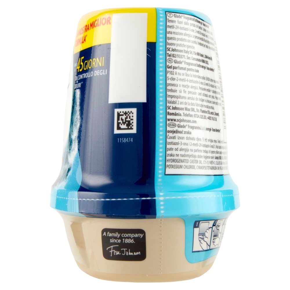 Glade Gel Bagno, Profumatore per Ambienti, Fragranza Ocean Adventure 180g